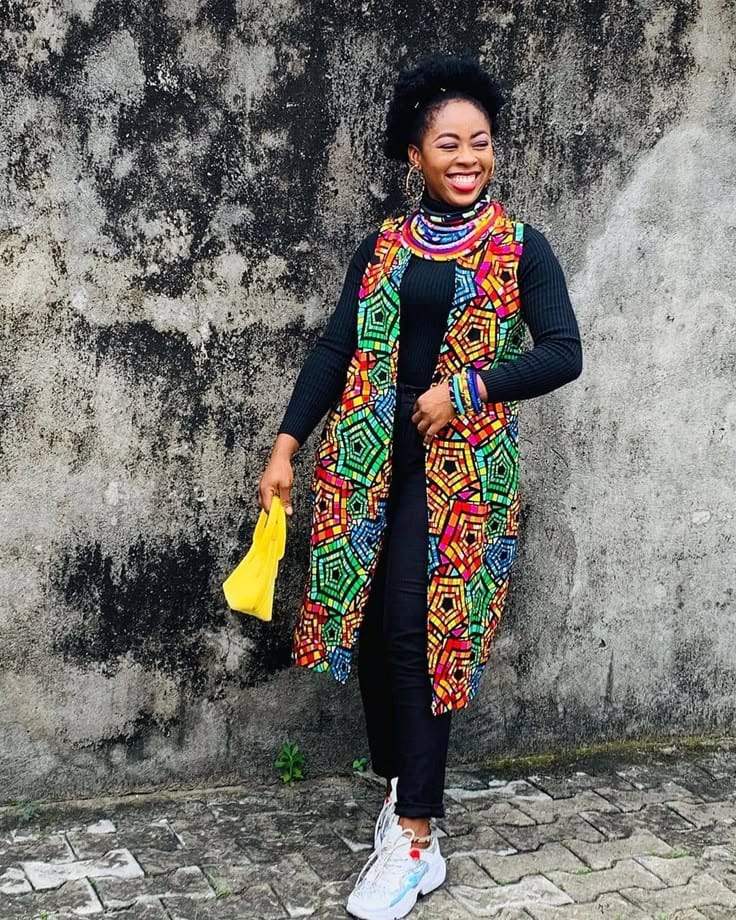 Mosaic Rainbow Kimono Vest
